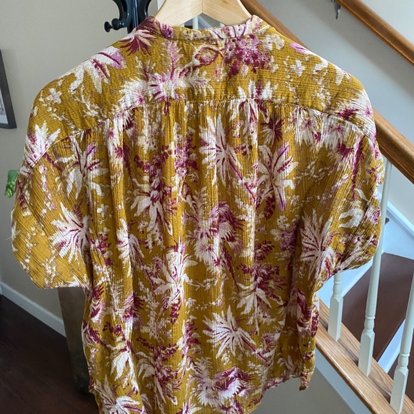 Pilcro by Anthropologie Floral Button Up Top Blouse Size Small Medium (S/M) - Picture 4 of 14